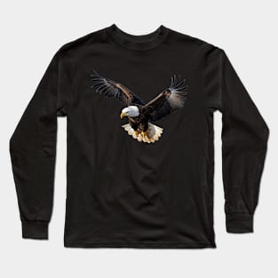 Flight of the Majestic Bald Eagle Long Sleeve T-Shirt